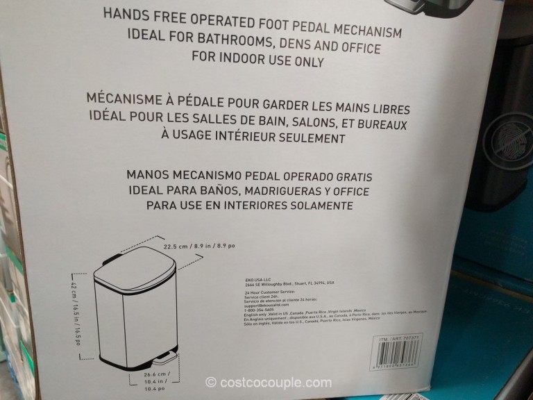 Eko USA 2Pack Stainless Steel Trash Can