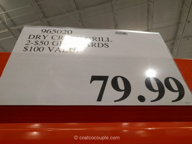 Gift Card Dry Creek Grill Costco 1