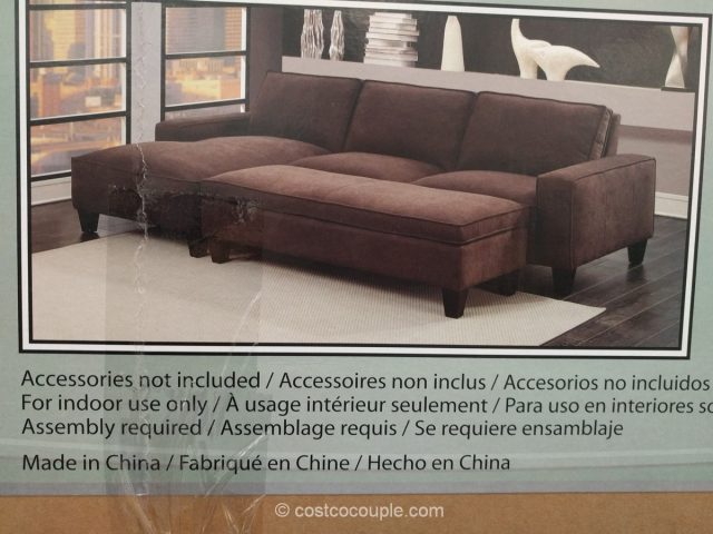 Chaise Sofa with Storage Ottoman