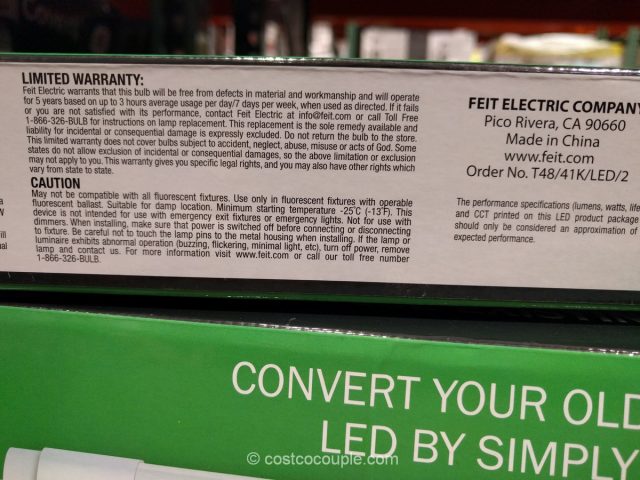 Feit Electric 4-Ft LED Tubes Costco 5