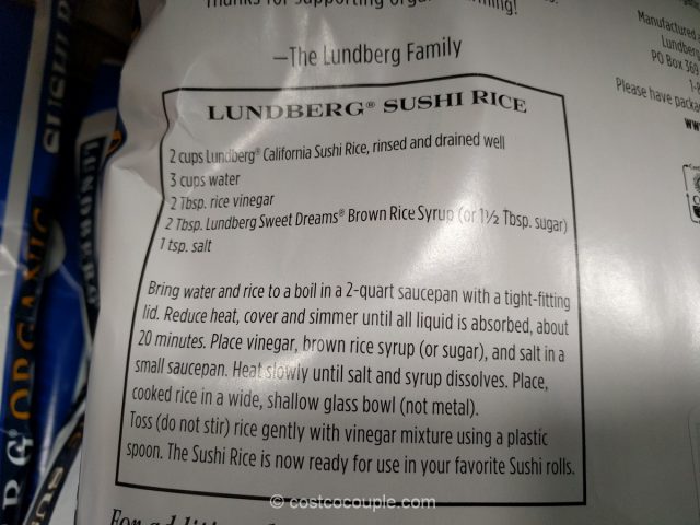 Lundberg Farms Organic Sushi Rice Costco