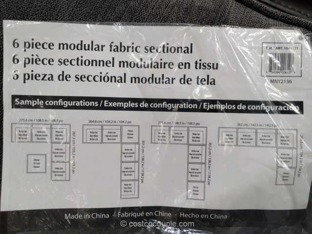 6-Piece Modular Fabric Sectional Costco 