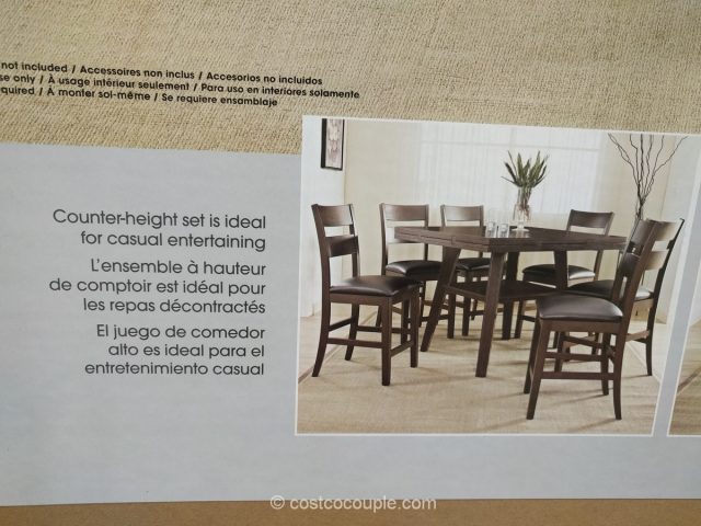 Bayside Furnishings 7-Piece Counter Height Dining Set Costco 