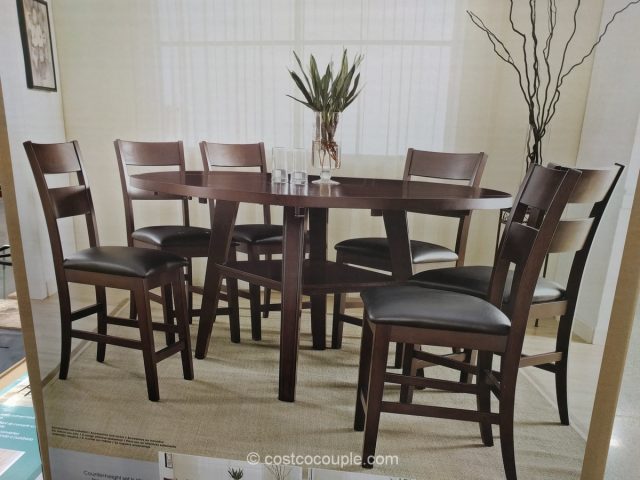 Bayside Furnishings 7-Piece Counter Height Dining Set Costco 