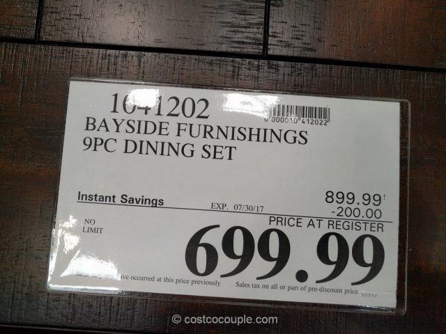 Bayside Furnishings 9-Piece Dining Set Costco 