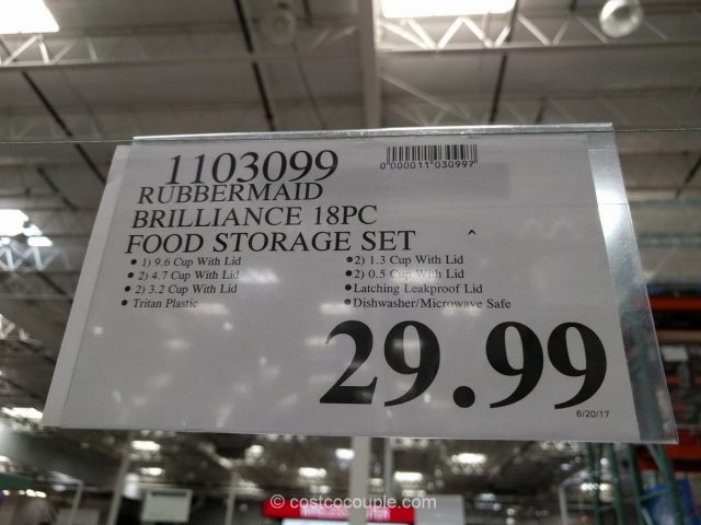 rubbermaid brilliance food storage set