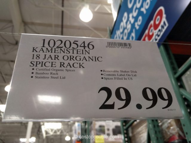 Kamenstein 18 Jar Organic Spice Rack Costco 