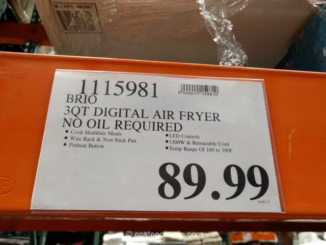 Nuwave Brio Digital Air Fryer Costco 