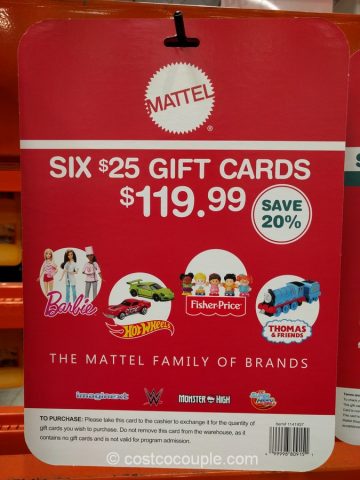 Gift Cards Mattel Costco 