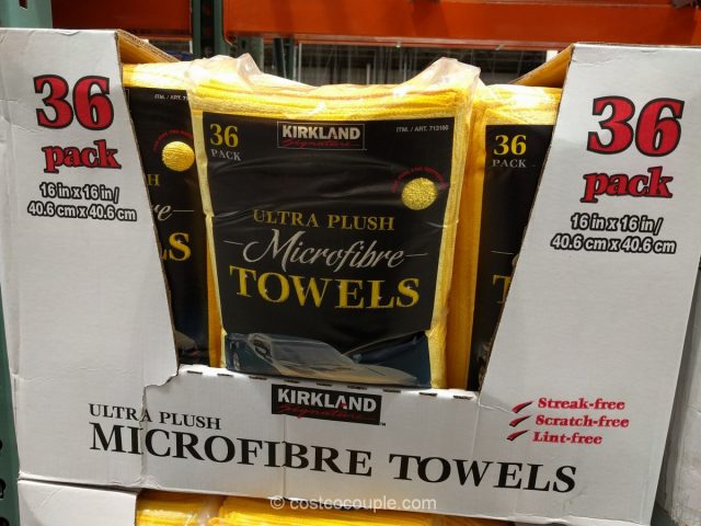 Kirkland Signature Ultra Plush Microfibre Towels Auto Home 6-36 Microfiber Pack