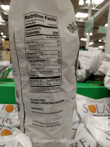 Solare Organic Brown Rice and Kale Rigatoni Costco 