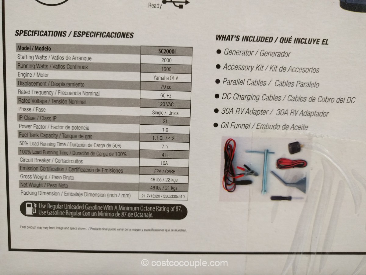 iPower Powered by Yamaha SC2000i Inverter Generator