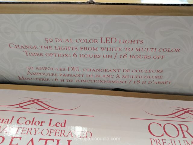 32-Inch Dual Color LED Wreath Costco