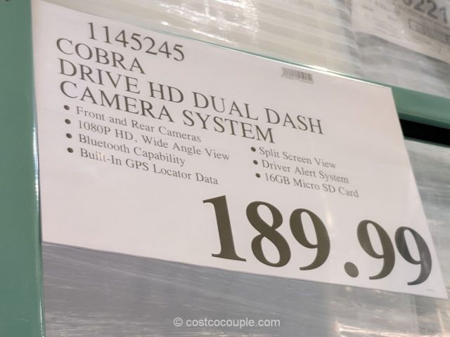 Cobra Drive HD Dual Dash Camera System Costco 