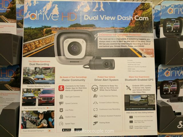 Cobra Drive HD Dual Dash Camera System Costco 