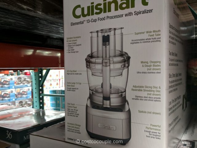 Cuisinart Elemental 13-Cup Food Processor With Spiralizer Costco 