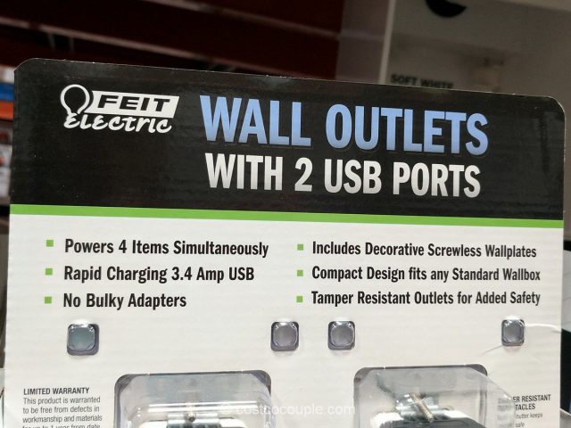 Feit Electric Wall Outlets with USB Ports Costco 