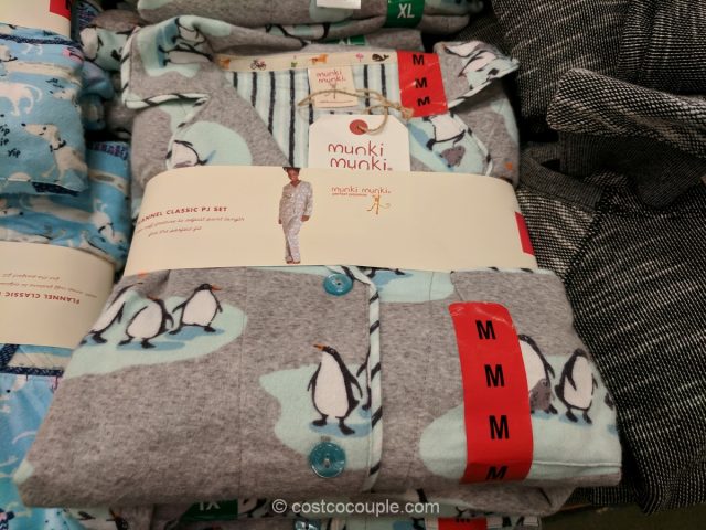 MUNKI MUNKI Blue Flannel Classic Pajama Set with Dachshund Dog Design Size Large 