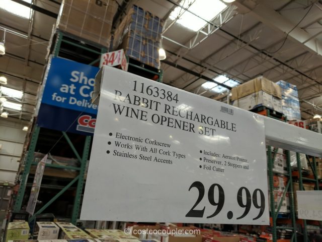 Rabbit Rechargeable Wine Opener Set Costco 