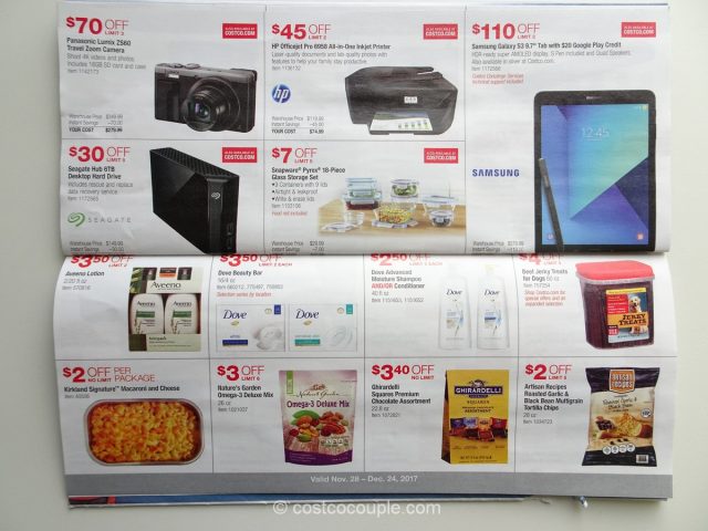 Costco December 2017 Coupon Book 11/28/17 to 12/24/17