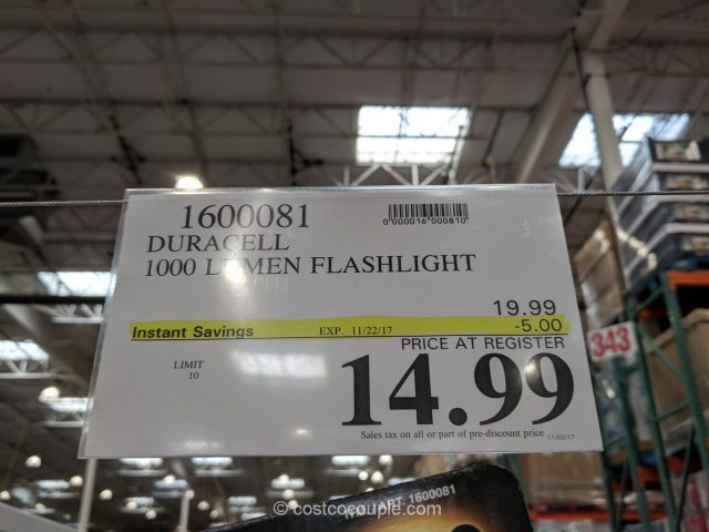 Duracell 1000 Lumen LED Flashlight Costco 