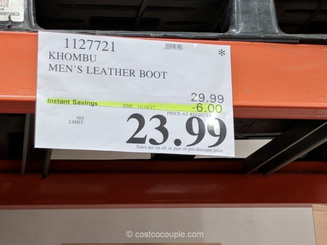 Khombu Men's Leather Boots Costco