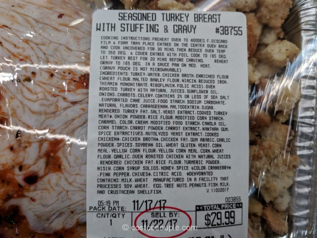 Kirkland Signature Seasoned Turkey Breast with Stuffing and Gravy Costco 