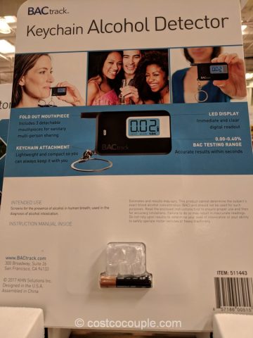 Bactrack Keychain Alcohol Detector Costco