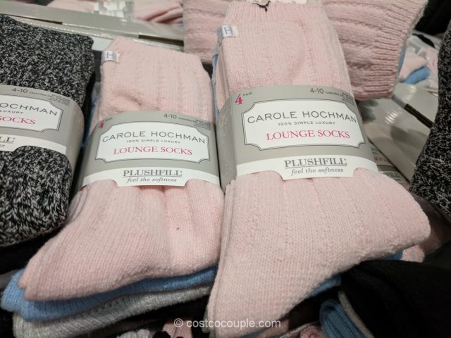 4-pair Soft Hand Feel w/ Crew Length Carole Hochman Ladies' Lounge Sock