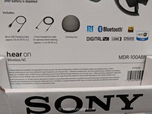 Sony Noise Canceling Bluetooth Headphones Costco 