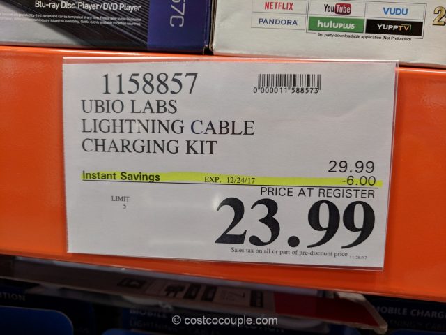 Ubio Labs Lightning Cable Charging Kit Costco 