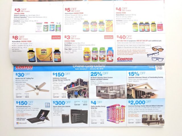 Costco January Coupon Book 01/03/18 to 01/28/18