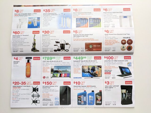 Costco January Coupon Book 01/03/18 to 01/28/18