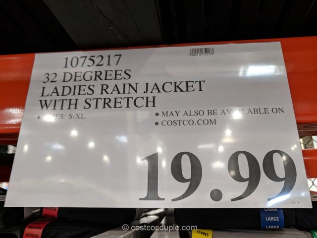 32 Degrees Ladies Rain Jacket Costco 