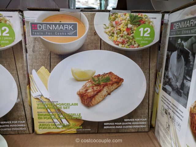 Denmark 12-Piece Porcelain Dinnerware Set Costco