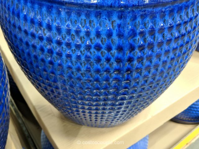 Blue Ceramic Pot Handmade 