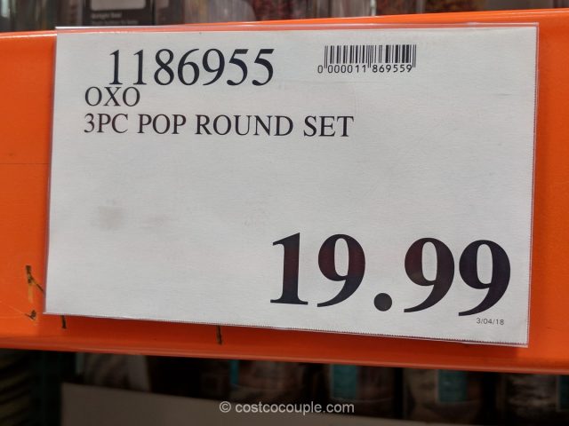 Oxo 3-Piece Pop Round Set Costco 