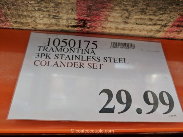 Tramontina Stainless Steel Colander Set Costco 