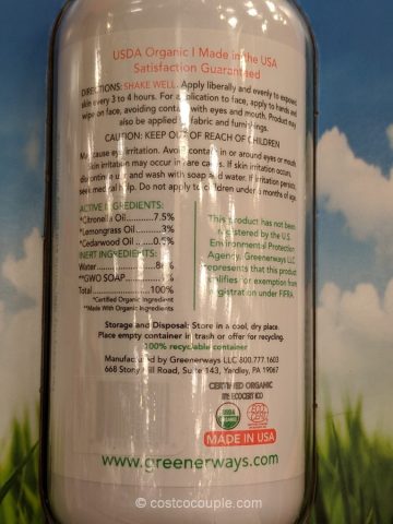 Greenerways Organic Bug Repellent Costco 