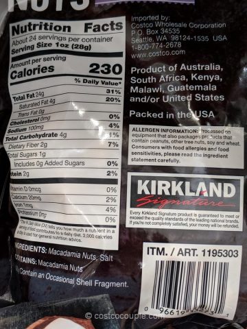 Kirkland Signature Roasted Macadamia Nuts Costco 