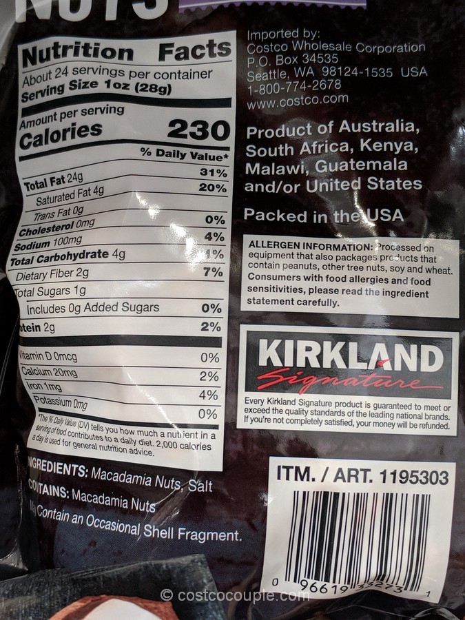 Kirkland Signature Roasted Macadamia Nuts
