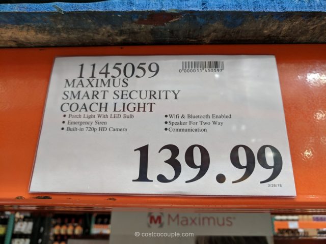 Maximus Smart Security Coach Light Costco 