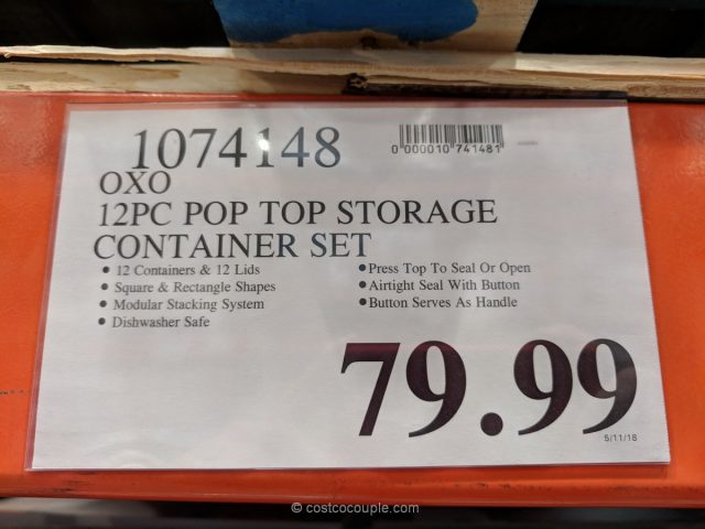 Oxo Softworks 12-Piece Pop Top Set Costco