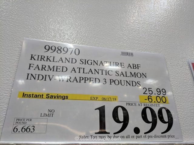 Kirkland Signature Farmed Atlantic Salmon Costco 