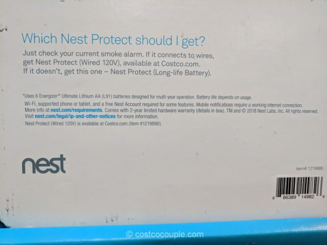 Nest Protect Smoke and Carbon Monoxide Detector Costco 