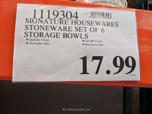 Signature Housewares Stoneware Storage Bowls Costco 