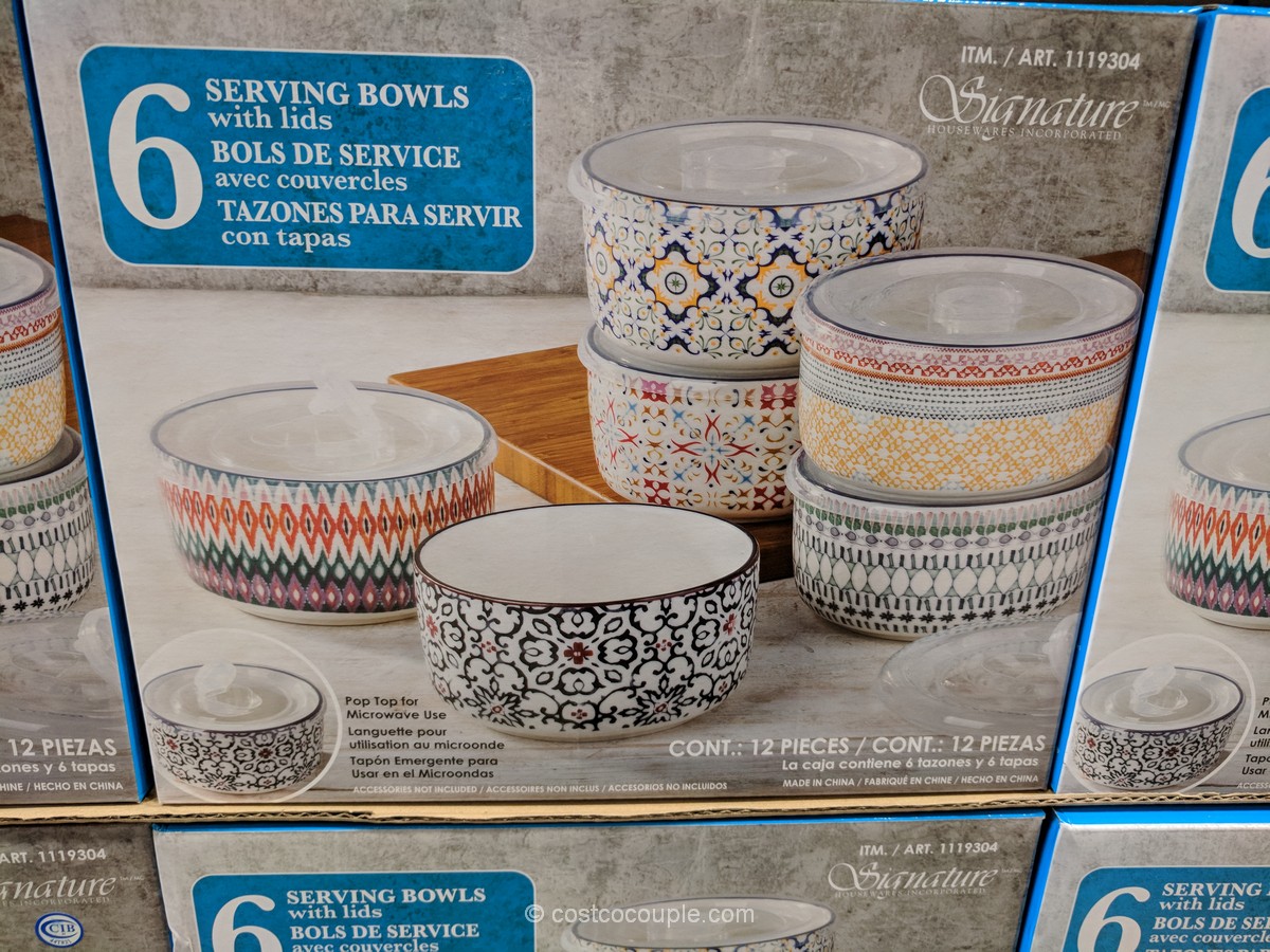 Signature Housewares Stoneware Storage Bowls