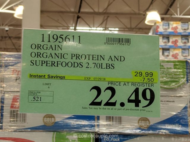 Orgain Organic Protein and Superfoods Costco 