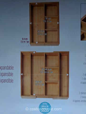 Seville Expandable Bamboo Drawer Organizer Costco 