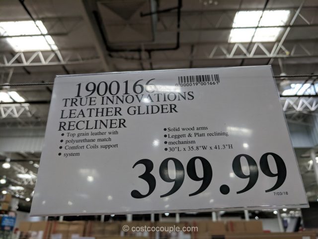 True Innovations Leather Glider Recliner Costco 